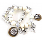 Les Tr&eacute;sors De Lily [G6363] - Bracelet Cr&eacute;ateur 'Babouchka' beige marron beež