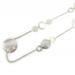 Les Tr&eacute;sors De Lily [L5613] - Collier cr&eacute;ateur 'Carmen' argent&eacute; - 100 cm- 45 mm h&otilde;be