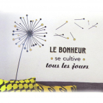 Les Tr&eacute;sors De Lily [P2731] - Planche de stickers paillettes 'Messages' ('Le Bonheur se cultive tous les jours') - 60x32 cm kuld