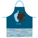 Les Tr&eacute;sors De Lily [Q8317] - Disainer puuvillane p&otilde;ll 'Corsica' sinine (Mauri pea) - 79x70 cm sinine