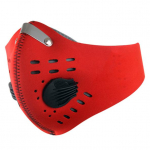 Piiskadevastane jalgrattamask aktiivs&ouml;ega hingamisklapp Unisex Anti-Pollution One size punane
