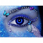 5D DIY maastiku teemantmaal  Liblikasilm  Rhinestone'i tikandid ristpistes 20X30CM