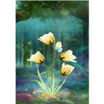 Teemanttikandid maastiku &uuml;mmargune 5D DIY t&auml;isringi teemantmaaling ristpistes 20X30CM punane