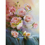 Teemantmaaling T&auml;is&uuml;mmargune teemantmosaiiklillede pildid kividest Teemanttikandid Ristpistes lilled 20X30CM