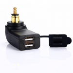 Veekindel kahe USB laadija toiteadapteri LED-voltmeeter DIN-pistikupesa BMW Triumph Hella mootorratta jaoks