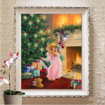 5D Teemantmaal Talvine maastik t&auml;isnurkne puur Teemanttikandid Ristpistes Puu mosaiik N&auml;put&ouml;&ouml; Kodukaunistus Full Round (20X30CM)