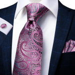 Hi-Tie New Fashion Meeste Lips Business Kaelalips Hanky ​​Mansetin&ouml;&ouml;pide Lipsu Komplekt N-1571