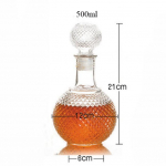 Avaleht Baar &uuml;mmargune pallikujuline kristallviski veini&otilde;lu joogiklaaspudel karahvin Viski lik&ouml;&ouml;ri karahvin veekann riistvara T&ouml;&ouml;riistad 500ml