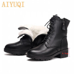 Naiste poolsaapad Ehtsast nahast villased soojad saapad Naiste s&otilde;jav&auml;e talvekingad naiste saapad 39