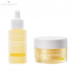 Cute Press Brighten Booster Serum 30 ml & 1 Night Brightening Overnight Mask 50 g. - Tai nahahooldus 30 ml & 50 g. kollane