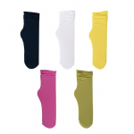 5 Paari partii suvine &otilde;hukesed soliidsed naiste sokkide komplekt Harajuku Simplicity valged pikad sokid Kawaii alasti mood koolit&uuml;drukule jaapani keeles 5pair 2