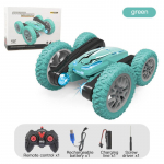2.4G 4CH Stunt Drift Deformatsioon Buggy Auto Keerlev Maastikus&otilde;iduk Valgusmuusika Drift Tantsimine K&uuml;lgsuunas S&otilde;itmine RC M&auml;nguasi Kingitus Lastele roheline