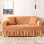 &Uuml;hev&auml;rvilised kaasaegne kvaliteetne euro Jacquard venivad elastsed diivanikatted nurgadiivanile 1/2/3/4 sektsioondiivani kate elutuppa 2 Seaters/145*185cm oranž