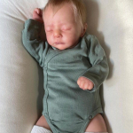 BZDOLL 47cm 3D-v&auml;rviga nahk, pehme silikoon Reborn Boy Baby Doll K&auml;sitsi valmistatud 19-tolline kingitus t&uuml;drukule Armas magamiskleit M&auml;ngukunst Finished 3D Doll