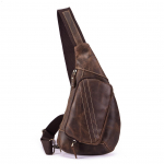 Kvaliteetne meeste originaalnahast moodne Tringle rinnakott, disainiga meeste sling, &uuml;ks &otilde;lakott seljakott p&auml;evakott pruun