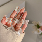 5 TK Laser-l&auml;bipaistev liblikas minijuuksek&uuml;&uuml;nised naistele t&uuml;drukutele v&auml;ikestele lastele armsad juuksen&otilde;elad juukseklambrid matid juuste aksessuaarid