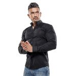 Muscleguys Korea noortepopp suvine meeste lihtsad n&ouml;&ouml;pidega s&auml;rgid Ilusad moodsad pikkade varrukatega topid, mugavad ja vabaaja M must