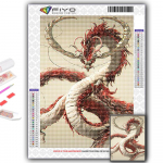 Populaarne 5D isetegemise ristpistega hiina draakonimaaling t&auml;ispuur-ristpistes k&auml;sit&ouml;&ouml;komplekti seinakleebis Kodukaunistus Full Round 20X30CM