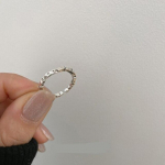 ANENJERY Ebaregulaarne plisseeritud s&uuml;damega avatud nimetiss&otilde;rmus naistele Lihtne Tai v&auml;rvi peomehe bague femme anel Resizable