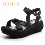 Naiste suvised paksud &ndash; tallaga k&otilde;rgmoodsad sandaalid Naturaalsest nahast jahedad vabaaja sussid 40