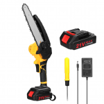 21V 8tollised kaasaskantavad elektrilised oksasaed V&auml;ikesed puidul&otilde;hkumismootoriga mootorsaeharja mootor &uuml;he k&auml;ega 2pcs batteries EU Plug