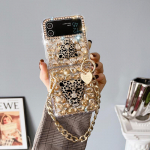 Luksuslik Bling Rhinestone &uuml;mbris Samsung Galaxy Z klapiga 3 Z voltimisega 4 S23 S22 Ultra S21 Plus S20 FE A14 A34 A54 A13 A33 A23 A53 A32 A42 A52 teemantkattega samsung S20 Fe kuld