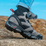 HUMTTO veekindlad matkajalatsid Nahast matkasaapad V&auml;listossud meestele Matkajahil Meeste taktikalised poolsaapad 39 hall