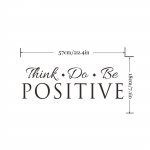 (SU)57x18cm Think Do Be Positive Vin&uuml;&uuml;ltsitaat Seinakleebis S&otilde;nad Kleebised Kodukaunistused Eemaldatav isetegemine elutoa kaunistamiseks