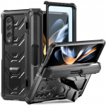 Samsung Galaxy Z Fold 4 &uuml;mbrise k&otilde;va arvuti p&otilde;rutuskindel kate hingega S pliiatsi pesaga eesmine pehme kilega tugi&uuml;mbrised Z Fold 3 jaoks Only Case No Pen must