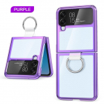 L&auml;bipaistev &uuml;mbris Samsung Galaxy Z Flip 3 Flip 4 5g jaoks koos r&otilde;ngahoidjaga k&otilde;va tagakaas Flip4 Flip3 &otilde;hukese pinnakattega raami jaoks For Galaxy Z Flip 3 kuld