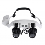 Pea, luup, luup, 10x15x20x25x, 2 LED-valgustiga luup, topeltsilm, juveliiri kella parandamine, luupmikroskoop valge