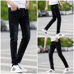 Trendikad meeste teksad, pikad p&uuml;ksid, elastne slim fit, v&auml;ike sirge toru, pestud puuvillased teksad, populaarsed meeste riided 36