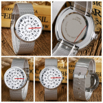 Mood Loominguline Plaadim&auml;ngija Punased K&auml;ekellad Meeste Spordikellad Must Roostevabast Terasest Kvarts Kellad Meestele x 1