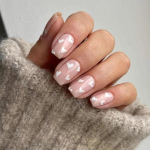 24 tk/komplekt Quick Nails Nude puuder valge Love False Nials kleebis Kantav veekindel manik&uuml;&uuml;r viimistletud k&uuml;&uuml;ned