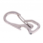 (Kung Pao kana)1PC Multi Tools Carabiner Keychain Keychain Travel one size valge