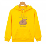 Kapybara kapuutsid Chilin Like A Pusad Lapsed Pikad varrukad Topid Laste Pullover T&uuml;drukute R&otilde;ivad Y2k Riided Beebipoiste Riided 140 kollane
