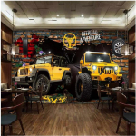 Tapeet Auto murrab seinast v&auml;lja Seinapilt Baar KTV Restoran Poistetuba Magamistoa Taust Dekoratsioon Tapeet 200 cm(W) x 140 cm(H)