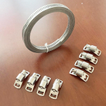 9,8 jalga 12,7 mm 304 roostevabast terasest ussiklambriga voolikuklambri rihm koos kinnitusdetailidega Reguleeritav isetehtud toru voolikuklamber &otilde;hukanaliklamber 3m x Hose Clamp + 8 x Fasteners