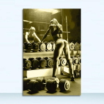 Kunst Maalimine Retroplakat Sein Kodukaunistus Mitmesugused koomiksivormid Fitness Kulturism Lihas 21x30 No Frame