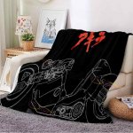 Akira filmitekk Manga &uuml;lipehme flanelltekk, soojalt fliisist tekk kodukaunistuseks voodidiivanile kogu hooaja retrokujunduses 75x90cm