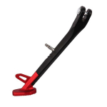 250 mm mootorratta &uuml;hepoolse k&uuml;ljealuse jala tugijalg, must + punane CNC sulamist