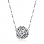 S925 h&otilde;bedane moissanite kaelakee naistele Roosi rangluu kett, mood kerge luksus