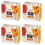 Nandini Kesar & Almond Goti soap For Man & Women 25g Pack of 4 oranž