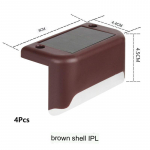 4/8 tk p&auml;ikeseenergia v&auml;lisaiavalgustid trepi seinavalgustid astmevalgustid LED juhtvalgustid veekindlad valgustid aiavalgustid Warm Light 4Pcs