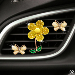 1/3PCS Crystal Flower Car Air Freshener Lovely Little Butterfly Ladies' Car Perfume Decoration Clip air refresher car lilla