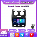 9-tolline Android Renault Duster 2015&ndash;2020 autoraadio multimeediumivideopleier GPS-navigatsioonis&uuml;steem WIFI 1+16 GB