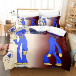 kemila 3D Huggy wuggy tekikott koos padjap&uuml;&uuml;riga, kaheinimesevoodi, kaheinimesevoodi, suur kuninganna voodiriided, voodipesu US Full 200x230