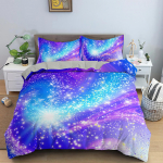 3D V&auml;rviline Seeria Voodipesukomplekt V&auml;rviline Tekikott Padjap&uuml;&uuml;r 2/3 Osa AU180 * 210 Mikrofliis Pehme Pestav Kodukaunistus Baby 100x135cm
