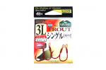 Sasame N-311 forellilusika abiga &uuml;he konksuga punane Fusso 3L, suurus 1/0 (6354)