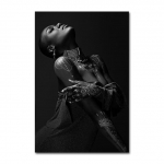 Aafrika mustanahalise alasti naise &otilde;limaal l&otilde;uendil Plakatid ja v&auml;ljatr&uuml;kid Skandinaavia seinakunsti pilt elutoa kodu seinakaunistuseks 20x30cm